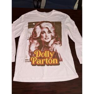 Dolly Parton Light Pink Long Sleeve Graphic Tee Size X-Large